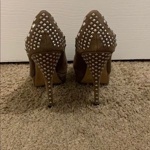 Vince Camuto studded nude platform heels